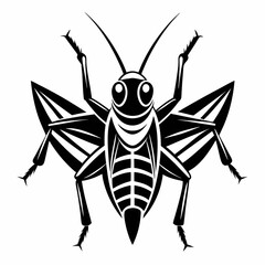Grasshopper logo icon black shape white background