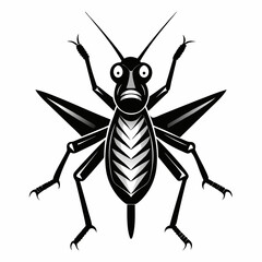 Grasshopper logo icon black shape white background