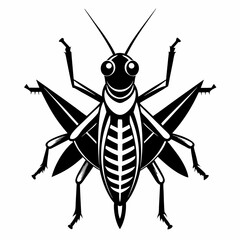 Grasshopper logo icon black shape white background