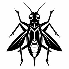 Grasshopper logo icon black shape white background