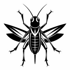 Grasshopper logo icon black shape white background