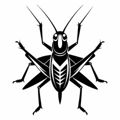 Grasshopper logo icon black shape white background
