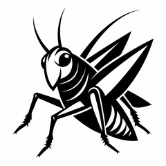 Grasshopper logo icon black shape white background