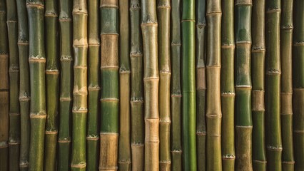 Fototapeta premium Stunning photo of bamboo stalks, taken in a peaceful forest..