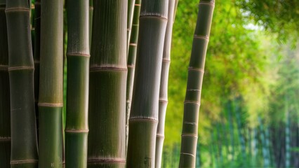 Fototapeta premium Lush Green Bamboo Forest