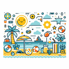 Summer Themed Vector Images