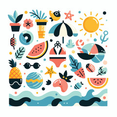 Summer Themed Vector Images