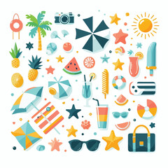 Summer Themed Vector Images