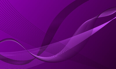 violet purple lines wave curves with smooth gradient abstract background