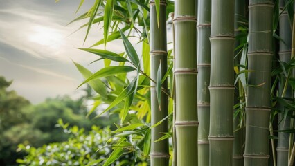 Tranquil Nature Scene with Bamboos