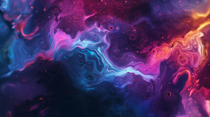 Fototapeta premium Close-up of vibrant liquid on black background