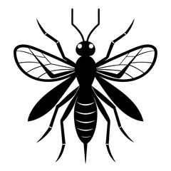 Mosquito logo icon black shape white background