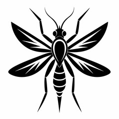 Mosquito logo icon black shape white background