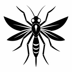 Mosquito logo icon black shape white background