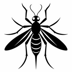 Mosquito logo icon black shape white background