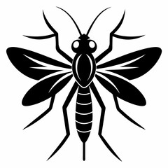 Mosquito logo icon black shape white background