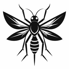 Mosquito logo icon black shape white background