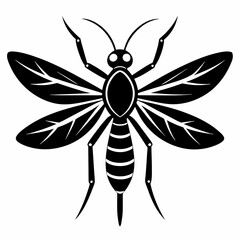 Mosquito logo icon black shape white background