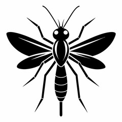 Mosquito logo icon black shape white background