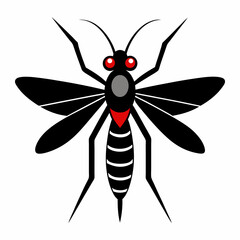 Mosquito logo icon black shape white background