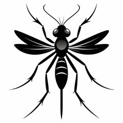 Mosquito logo icon black shape white background