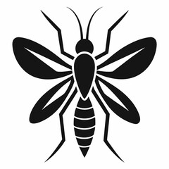 Mosquito logo icon black shape white background
