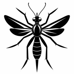 Mosquito logo icon black shape white background