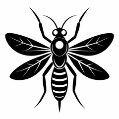 Mosquito logo icon black shape white background