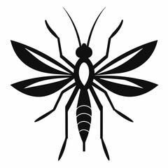 Mosquito logo icon black shape white background