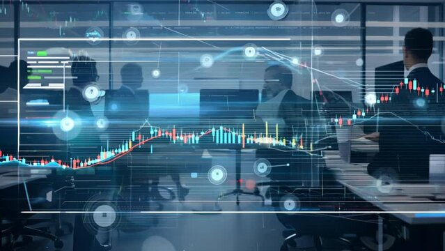 An analysis of financial and banking networks. Business network concept. Human resource management strategy.