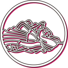 カラーシャドウ円形シンプル百人一首　小式部内侍