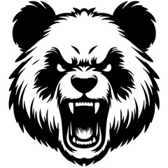 Angry panda face t-shirt design © Breck