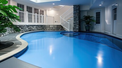 quamarine rubber flooring in a basement pool area, offering a waterproof and slip-resistant surface