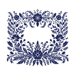 abstract floral frame