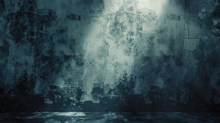 Naklejka premium Empty grunge wall with spotlight for text