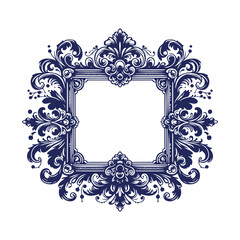 frame with floral ornament