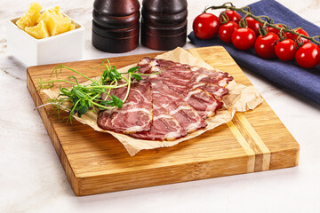 Italian pork sausage - prosciutto crudo