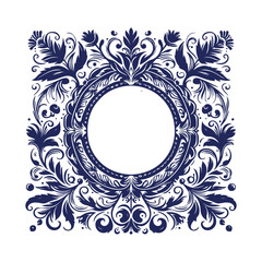 frame with floral ornament
