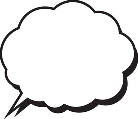 吹き出し　もくもく　雲　影付き