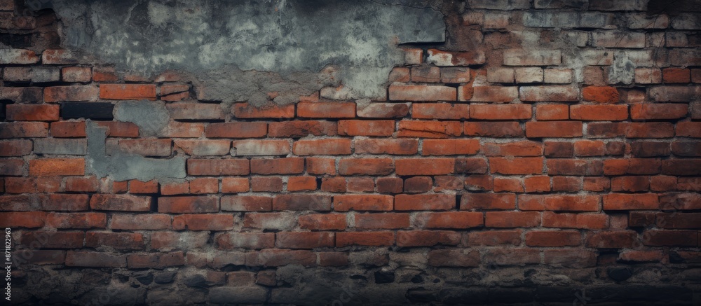 Aufkleber grunge background with dark brick wall texture and copy space image.