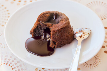 piece of cake with chocolate