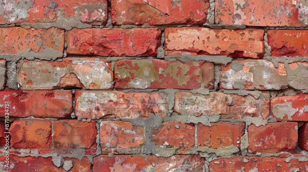 Wall mural Red Brick Texture Building Supplies