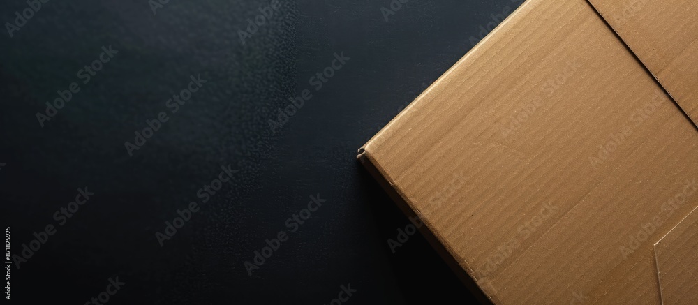 Aufkleber isolated brown cardboard box with copy space image available.