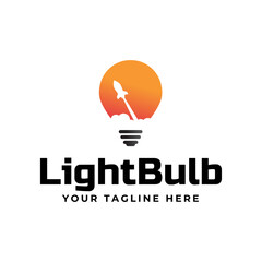 Light bulb logo design vector.