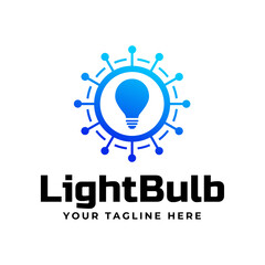 Light bulb logo design vector.