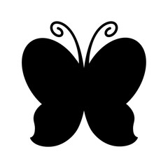 Butterfly silhouette icon with simple and modern design