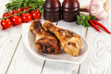 Hot and tasty chicken drumstick barbecue