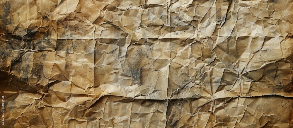 Poster Vintage paper with creases and folds providing a textured backdrop with a distressed appearance for a copy space image.