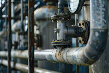 Close up, Modern urban waste water treatment plant showcasing sustainable practices