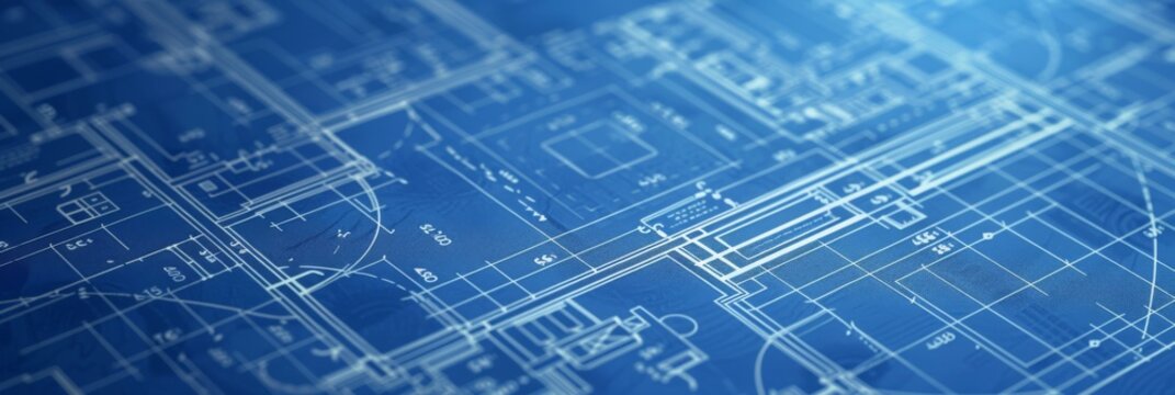 Abstract blueprint background texture. Engineering drawing. Parts for industrial construction